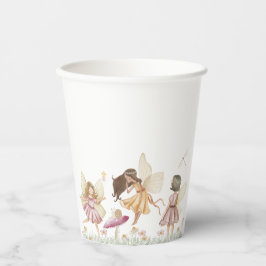 Vasos De Papel Cumpleaños de hadas y flores silvestres
