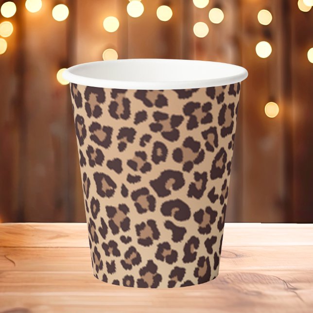 Vasos De Papel Cumpleaños de impresión Leopard (Subido por el creador)