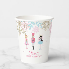 Vasos De Papel Cumpleaños de invierno Cascanueces con purpurina y