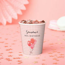 Vasos De Papel Cumpleaños de la abuela