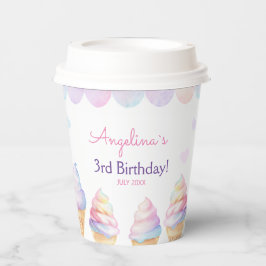 Vasos De Papel Cumpleaños de la copa de papel con deliciosos hela