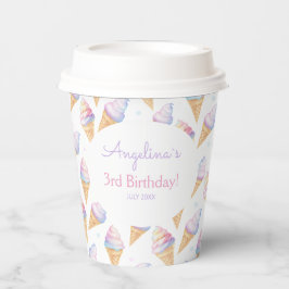Vasos De Papel Cumpleaños de la copa de papel con deliciosos hela