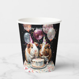 Vasos De Papel Cumpleaños de la Fiesta de Aniversario del Cerdo d