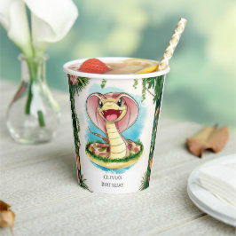 Vasos De Papel Cumpleaños de la serpiente mágica infantil