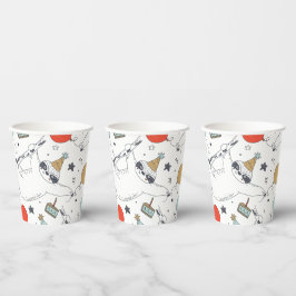 Vasos De Papel Cumpleaños de la Tradición Cute