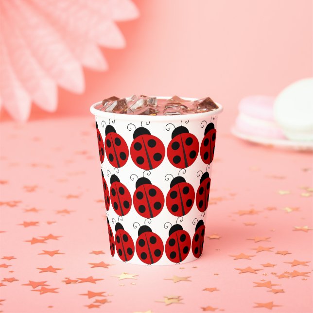Vasos De Papel Cumpleaños de Ladybug (in situ)