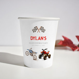Vasos De Papel Cumpleaños de las Bicicletas Cute