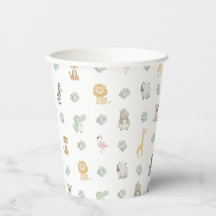 Vasos De Papel Cumpleaños de los animales de Nyala Safari