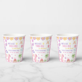 Vasos De Papel Cumpleaños de los chicas Dinosaurios