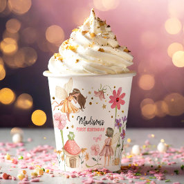 Vasos De Papel Cumpleaños de los Hados Chica de Bosques Encantado