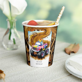 Vasos De Papel Cumpleaños de los niños con la extraña camioneta d