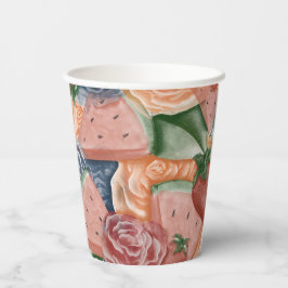 Vasos De Papel Cumpleaños de Melón - Vibes de verano