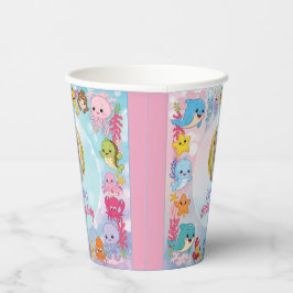Vasos De Papel cumpleaños de Mermaid Photo Ocean