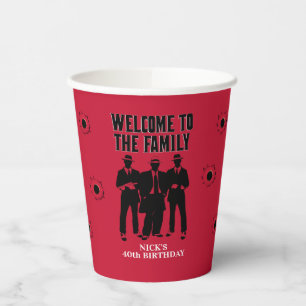Vasos De Papel Cumpleaños de Mobster, Copa de Papel Personalizad