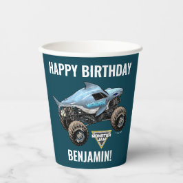 Vasos De Papel Cumpleaños de Monster Jam Megalodon