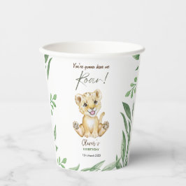 Vasos De Papel Cumpleaños de niños cachorros de león