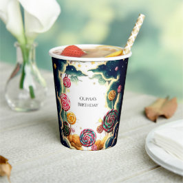 Vasos De Papel Cumpleaños de personalizado Cute Candyland