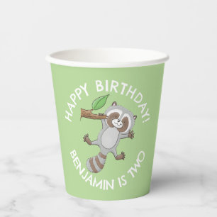 Vasos De Papel Cumpleaños de personalizado personalizado de racco