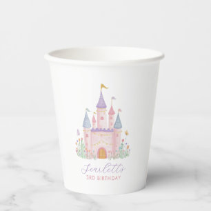 Vasos De Papel Cumpleaños de Princesa Castillo Encantado Fiesta d