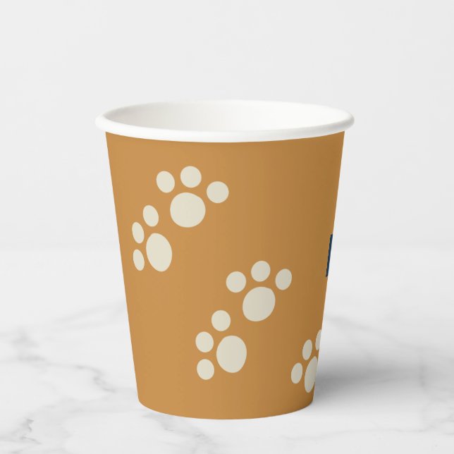 Vasos De Papel Cumpleaños de Puppy Pawty (Anverso)