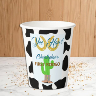 Vasos De Papel Cumpleaños de Rodeo de Vaquero Occidental