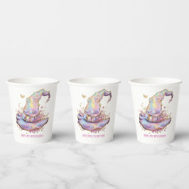 Vasos De Papel Cumpleaños de Sombrero de Bruja Iridescente 