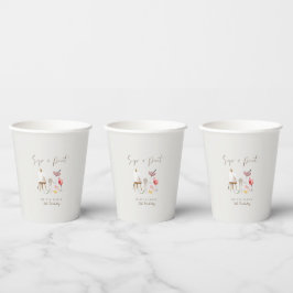 Vasos De Papel Cumpleaños de sorbo y pintura de cualquier edad