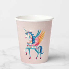 Vasos De Papel Cumpleaños de Swirling Unicorn