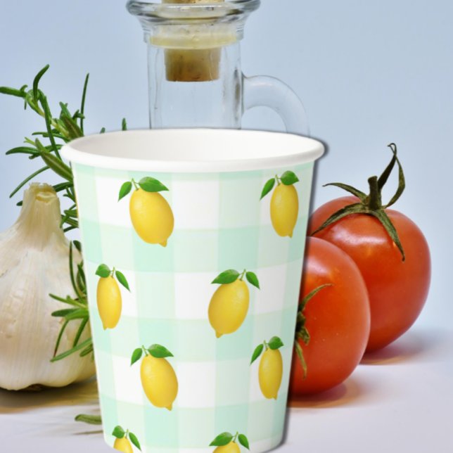 Vasos De Papel Cumpleaños de Verano de Cítricos de Limón (Subido por el creador)