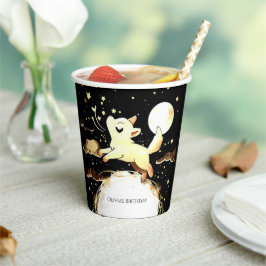 Vasos De Papel Cumpleaños de Whimsical Howling Wolf