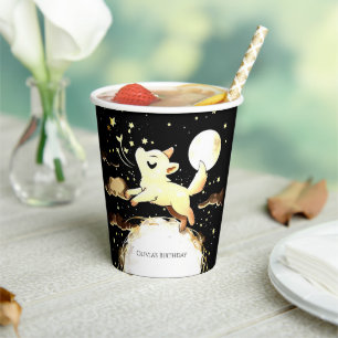 Vasos De Papel Cumpleaños de Whimsical Howling Wolf