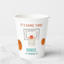 Vasos De Papel Cumpleaños del baloncesto