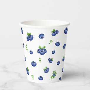 Vasos De Papel Cumpleaños del Blueberry
