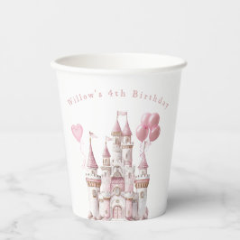 Vasos De Papel Cumpleaños del Castillo de la Princesa