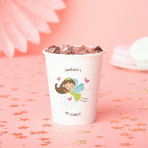 Vasos De Papel Cumpleaños del Chica Princesa Dulce