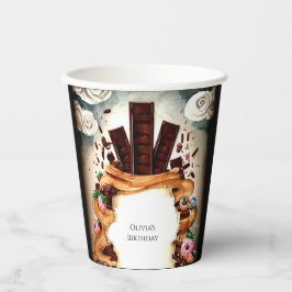 Vasos De Papel Cumpleaños del chocolate infantil simple