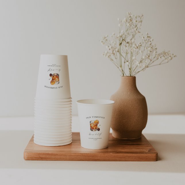 Vasos De Papel Cumpleaños del Cóctel "Viejo Moda" (Subido por el creador)