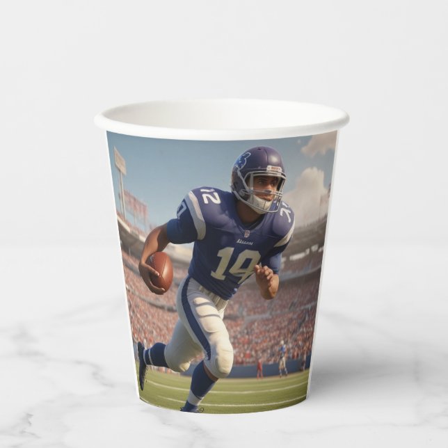 Vasos De Papel Cumpleaños del fútbol (Anverso)