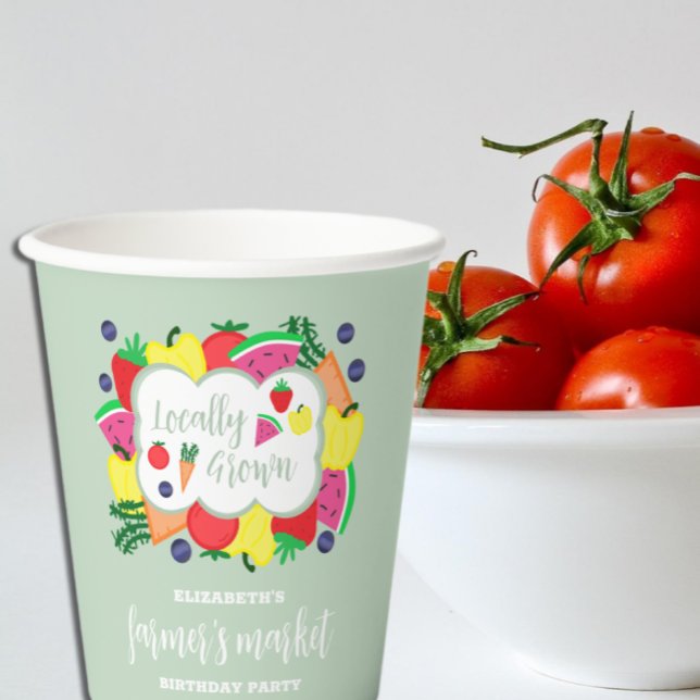 Vasos De Papel Cumpleaños del mercado de granjeros de cosecha loc (Subido por el creador)