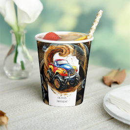 Vasos De Papel Cumpleaños del montador de carretera simple