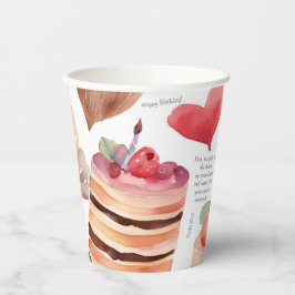 Vasos De Papel Cumpleaños del postre | Color múltiple