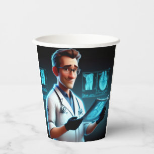 Vasos De Papel Cumpleaños del radiólogo