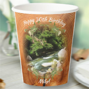 Vasos De Papel Cumpleaños del río Sur 0365