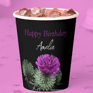 Vasos De Papel Cumpleaños del Silbato Escocés Personalizado