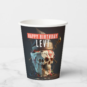 Vasos De Papel Cumpleaños del tema pirata
