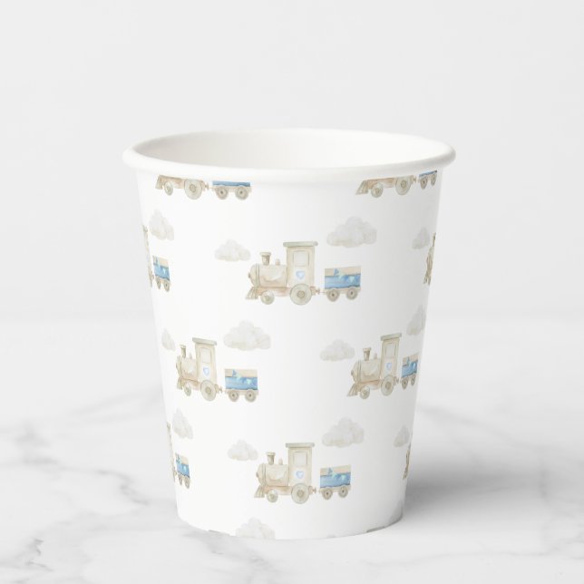 Vasos De Papel Cumpleaños del Tren Chugga Chugga  (Anverso)