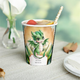 Vasos De Papel Cumpleaños del Whimsical Boho Dragon