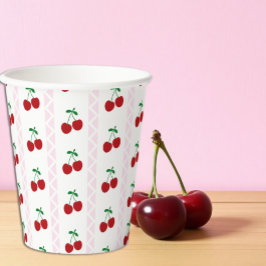 Vasos De Papel Cumpleaños Dulce Cereza