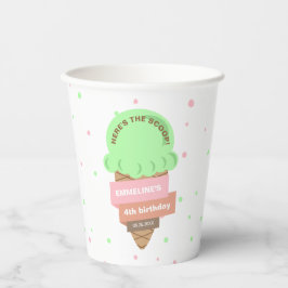 Vasos De Papel Cumpleaños Dulce Helado De Menta Here's The Scoop