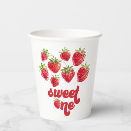 Vasos De Papel Cumpleaños Fresa Dulce Uno 1